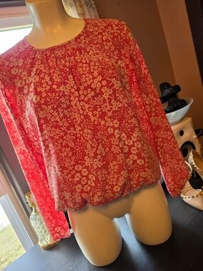Tommy Hilfiger  Floral Long-Sleeve Peasant Top